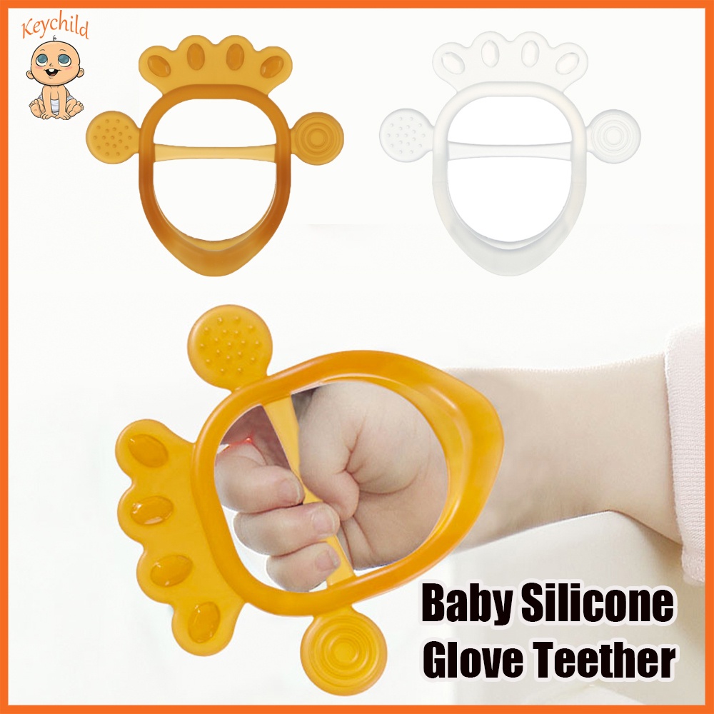 Keychild Baby Teether Glove Silicone Teether For Baby BPA Free Shopee