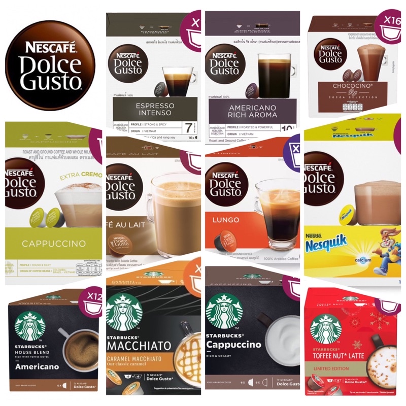 Nescafe Dolce Gusto & Starbucks Capsules Coffee At Home Shopee