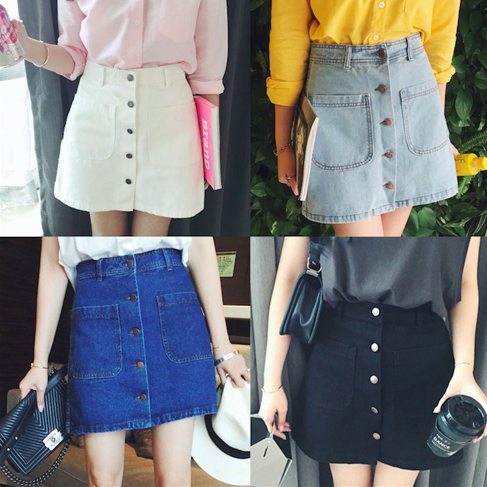 shopee denim skirt