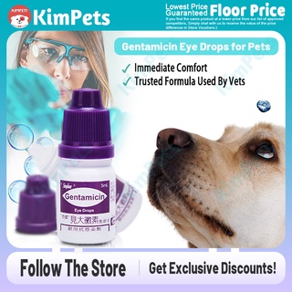 SINPHAR 5ml Gentamicin Eye Drops for Pets Cat Dogs Eye Infection Opthalmic