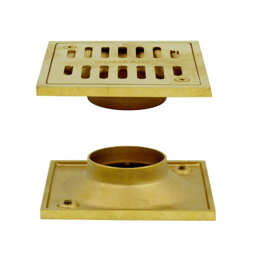 Homeaid Brass Floor Drain 4 X 4 In Shopee Philippines