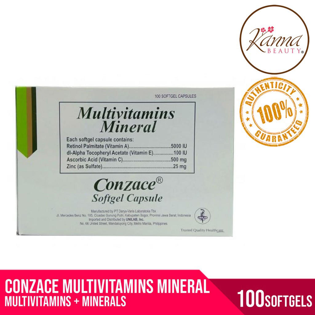 multivitamins for kids Conzace (Multivitamins + Minerals) 100 Softgel