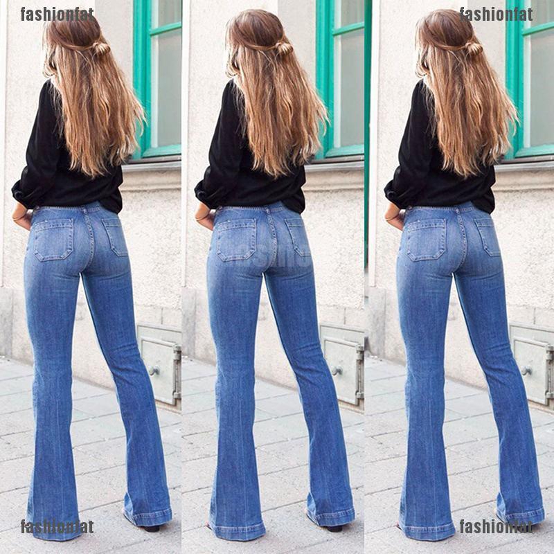 high waisted slim bootcut jeans