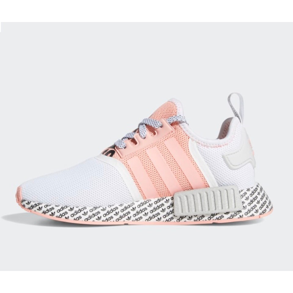 white and pink nmd