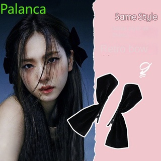 【A Pair Of Hairpins】Jisoo Same Black Silk Bow Hairpin French Girl Hairpin Bangs Top Hairpin Jewelry