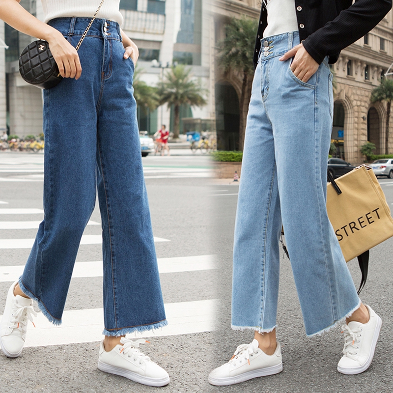 square denim pants