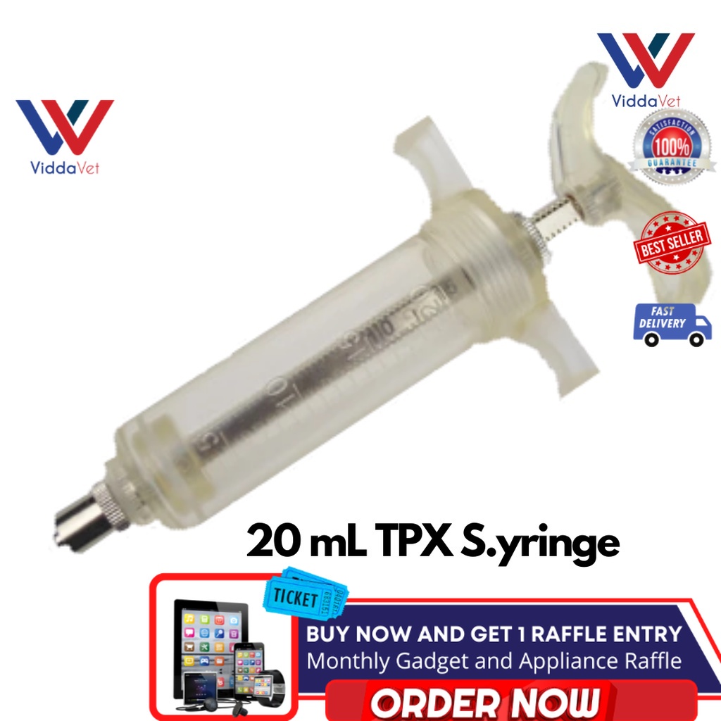 1piece TPX Syringe 20ml Heavy Duty Veterinary Syringe 20cc syringe