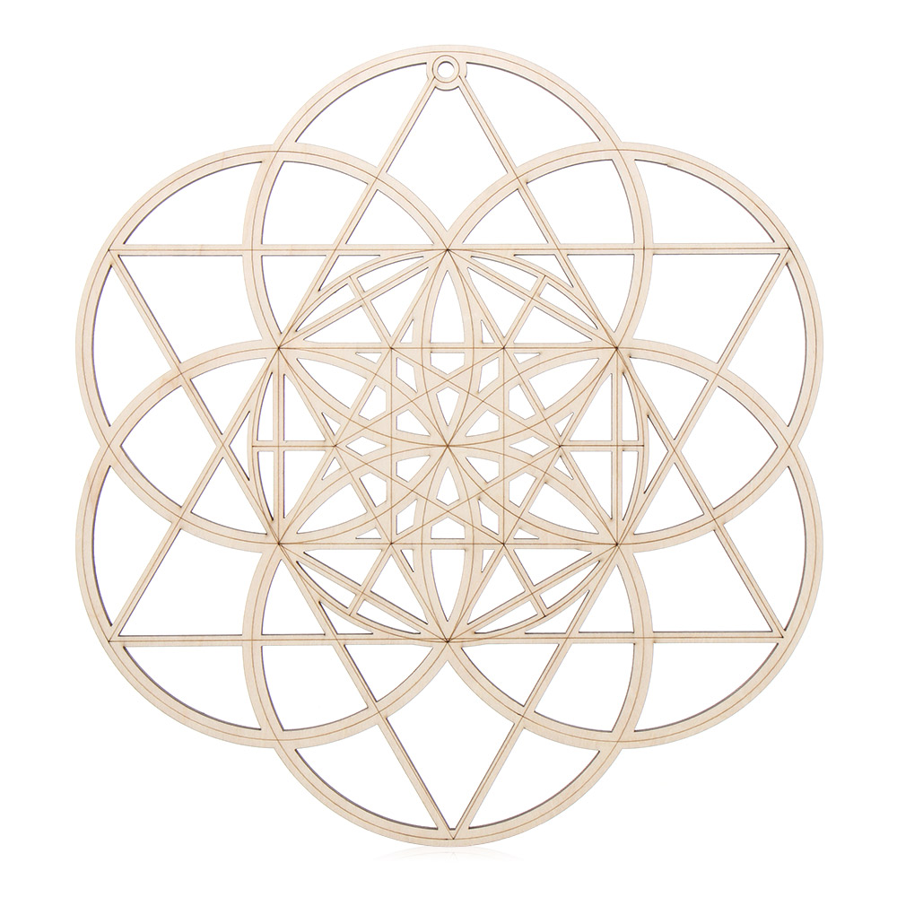 Flower of Life Shape Slice Wood Base Wooden Wall Sign Flower Of Life Energy Mat Flower of Life Shape Slice Wood Base Wooden Wall Sign Flower Of Life Energy Mat