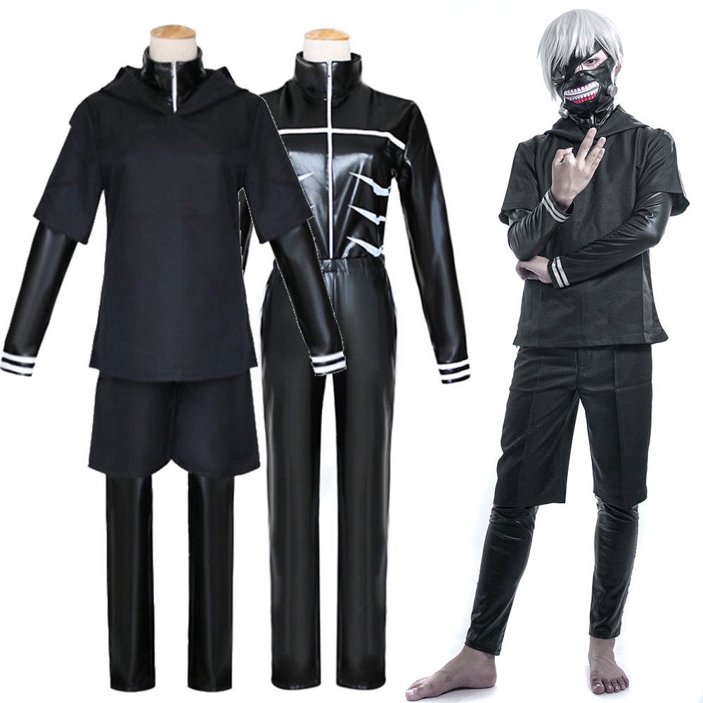 Tokyo Ghoul Kaneki Ken Hoodie Sweater Cosplay Costume Full Outfit Halloween Suit Shopee Philippines - ken kaneki roblox outfit