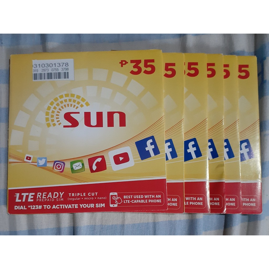 Sun Cellular Sim Card Lte 1 Piece Only Shopee Philippines
