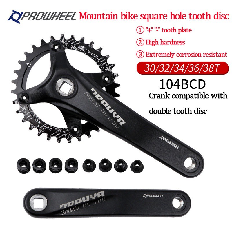 Prowheel Mountain Bike Square Hole Crank Bcd Tooth Disc S