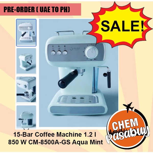 (Preorder) 15Bar Coffee Machine 1.2 l CM8500AGS Aqua/Mint Shopee