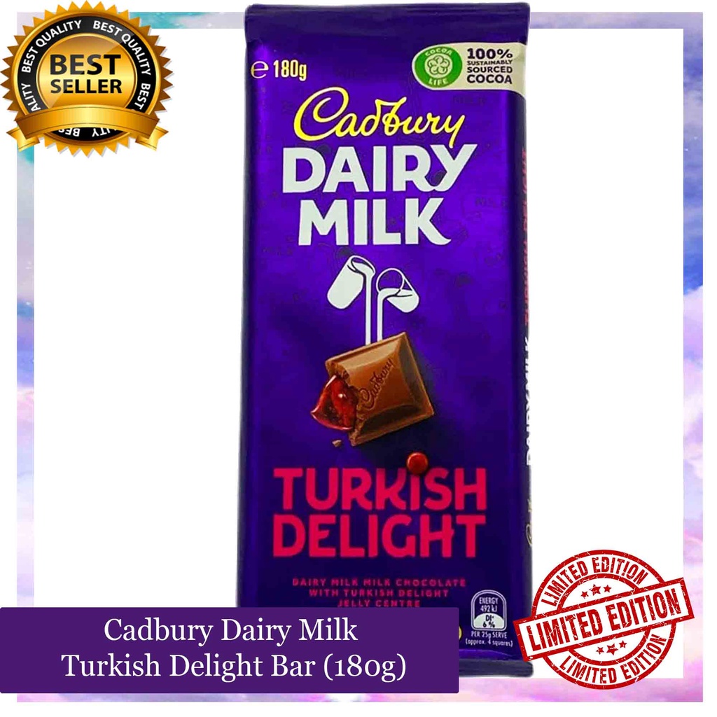 Cadbury Dairy Milk Turkish Delight Bar (180g) et Shopee Philippines