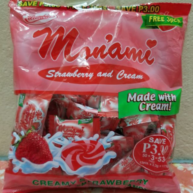 Monami Strawberry Candy 50pcs Shopee Philippines