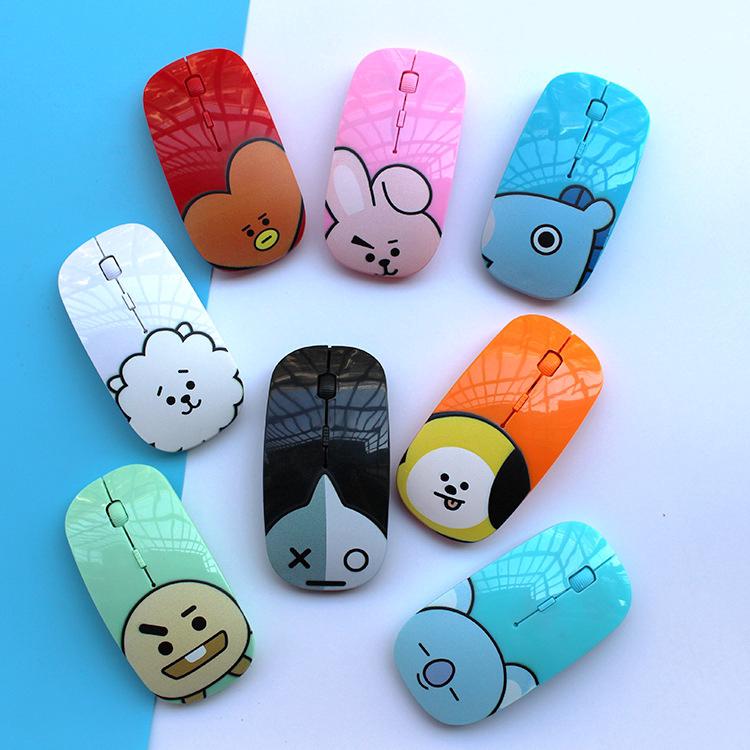 KPOP BTS BT21 Mouse Wireless Mouse Notebook Desktop Computer Game