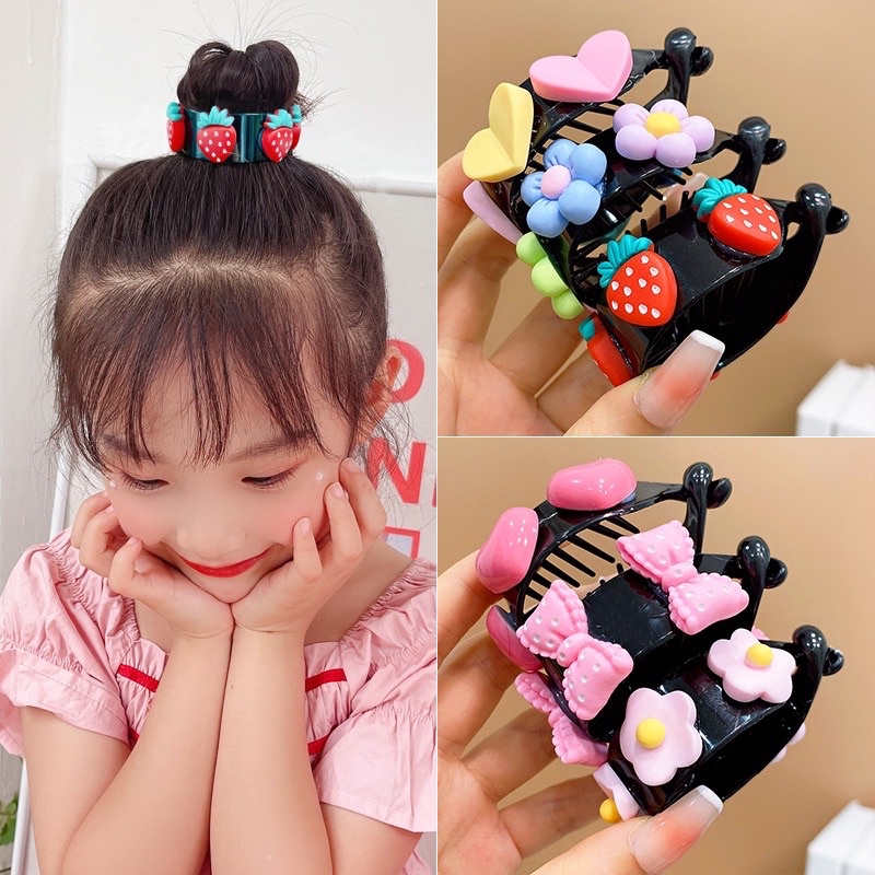 Large Cute Cartoon Ponytail Clip Children Girls Buckle Hair Fixing