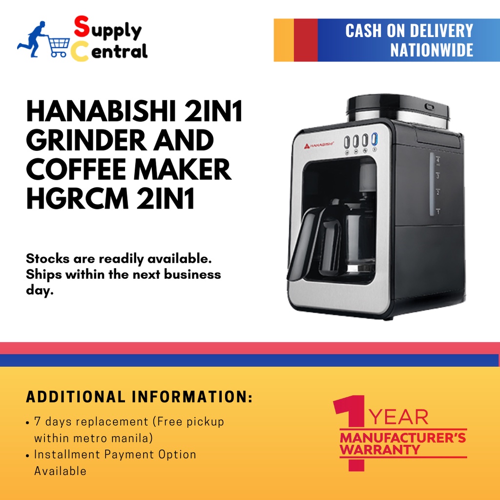 Hanabishi Grinder and Coffee Maker 2in1 (Supply Central) Shopee