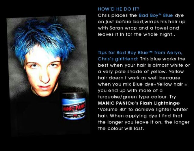 bad boy blue hair dye