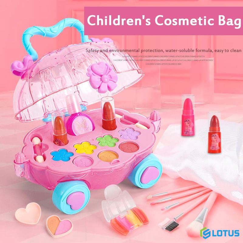 【Kids Love】 Children's Cosmetics Nail Polish Lipstick Toy Set Non-toxic ...
