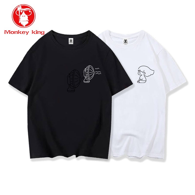 MONKEY KING COD unisex tshirt for couple print graphic oversized top on ...