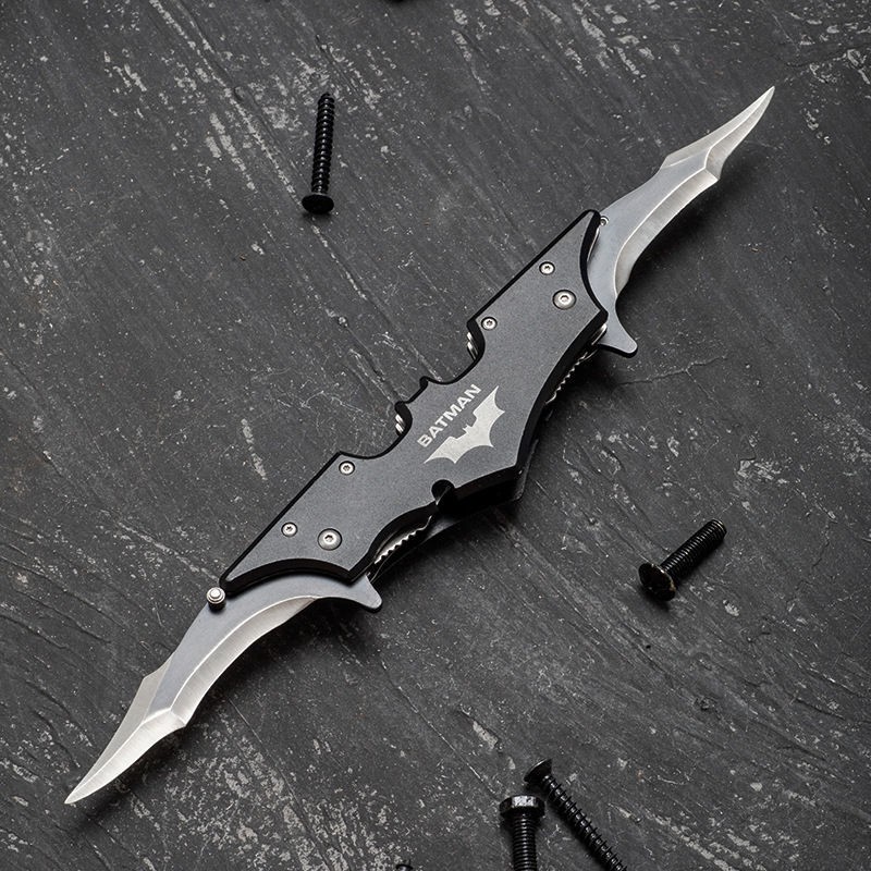 Batman folding knife bat tool knife stainless steel knife double-edged bat  knife defense tool | Shopee Philippines