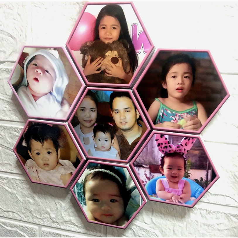 CUSTOMIZED PERSONALIZED HEXAGON/ WALL FRAME (TILES/2D SINTRA BOARD)7
