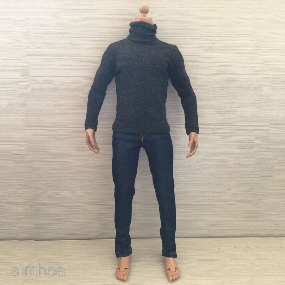 1/6 Captain America Shirt Jeans Bag Clothing Set for 12'' MALE Action Figure 