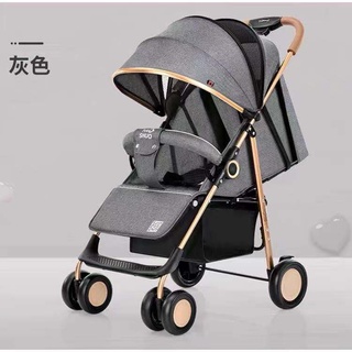 Baby stroller can sit, recline, ultra-light, foldable, one-key storage of baby, storage for kid