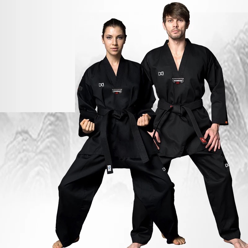 Taekwondo Coach Uniform Black With Black Belt Shopee Philippines