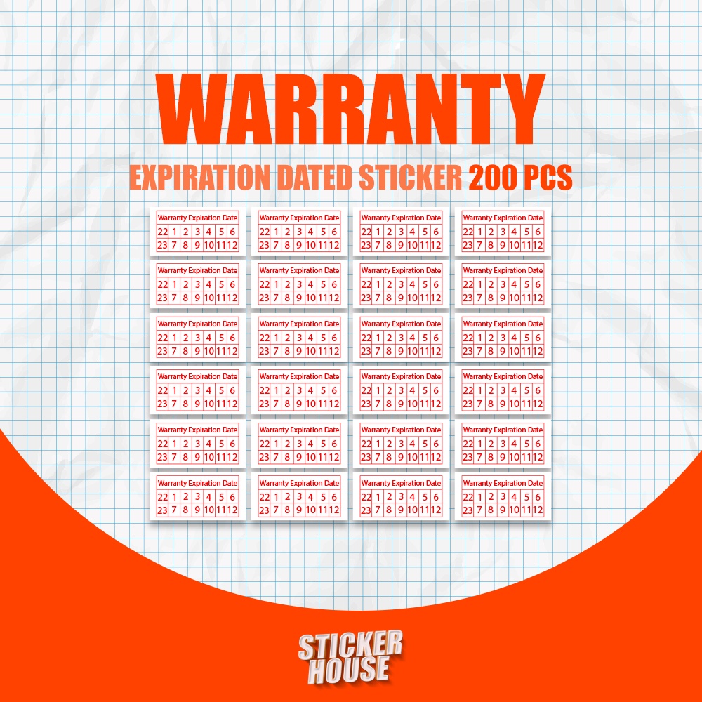 200pcs Warranty date seal label sticker universal 20222023 Shopee