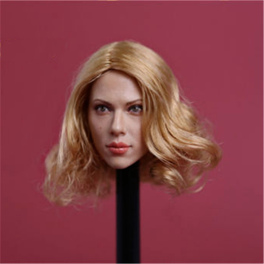1 6 Black Widow Scarlett Johansson Gold Hair Head F 12 Body