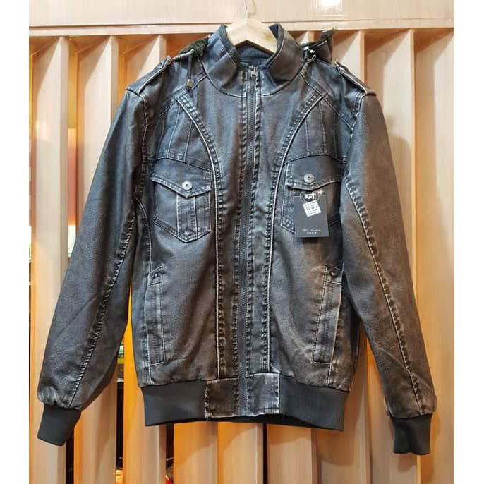 leather jacket denim style