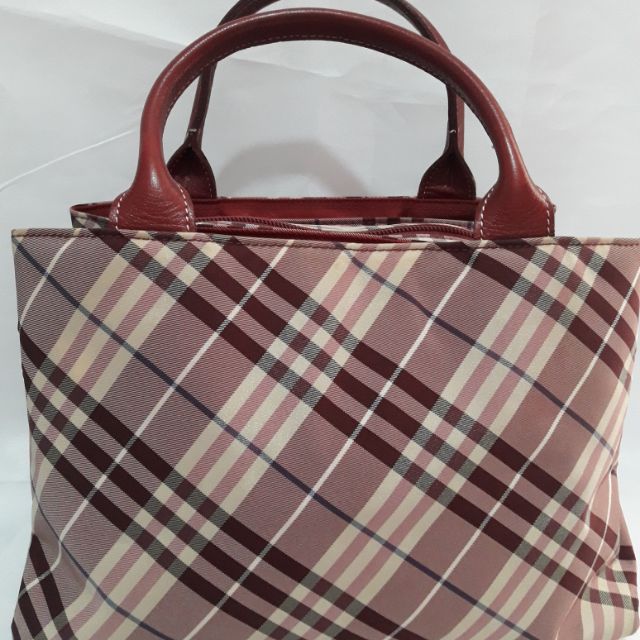 Authentic Burberry tricompartment handbag blue label | Shopee Philippines