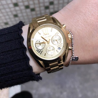 （Selling）(Golden Shell 3) MICHAEL KORS Watch For Men Original Pawnable Gold MK Watch For Women Origi #4