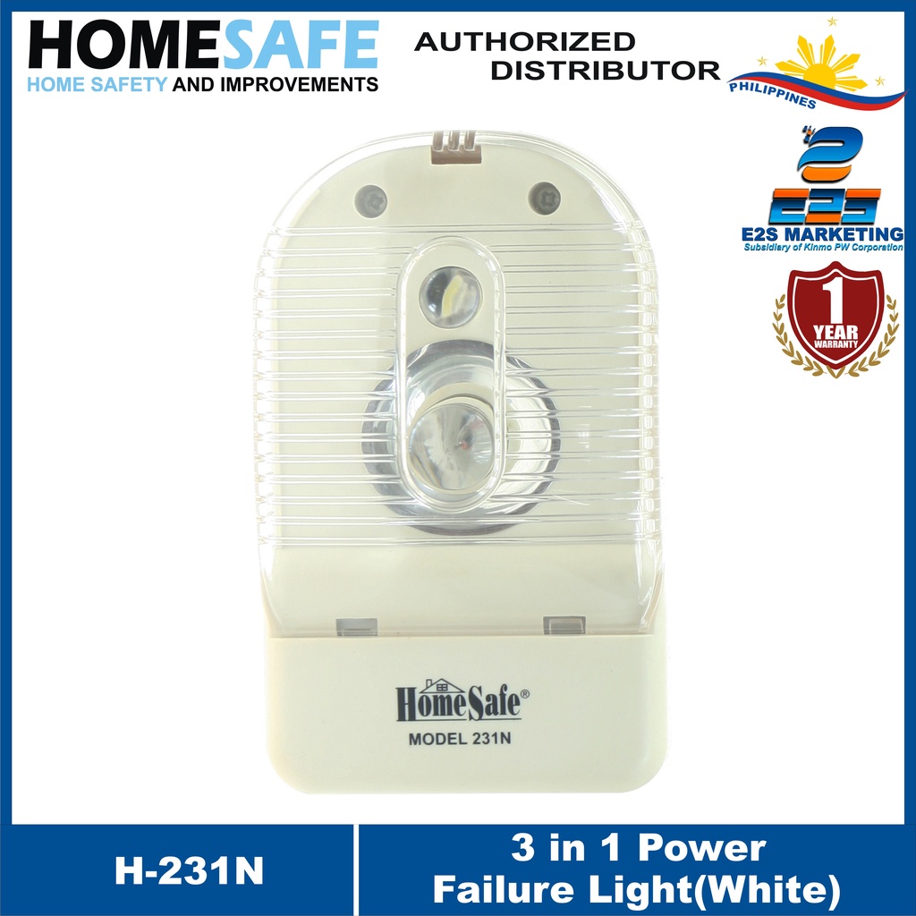 HomeSafe 3in1 Power Failure Light H231N (White) Shopee Philippines