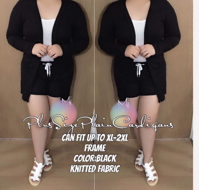 cardigan plus size shopee