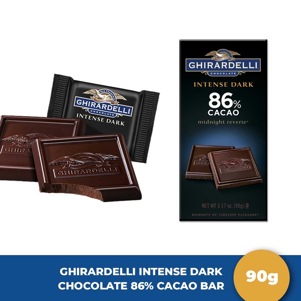 Ghirardelli Intense Dark Chocolate 86% Cacao Bar 90g | Shopee Philippines