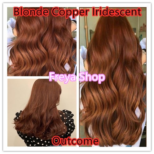 Blonde Copper Iridescent Permanent Hair Color Set - 6.41 Bhappy