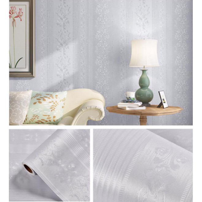 Wallpaper 2D embossed PVC waterproof self-adhesive wall sticker, used for home decoration 10m * 45cm
