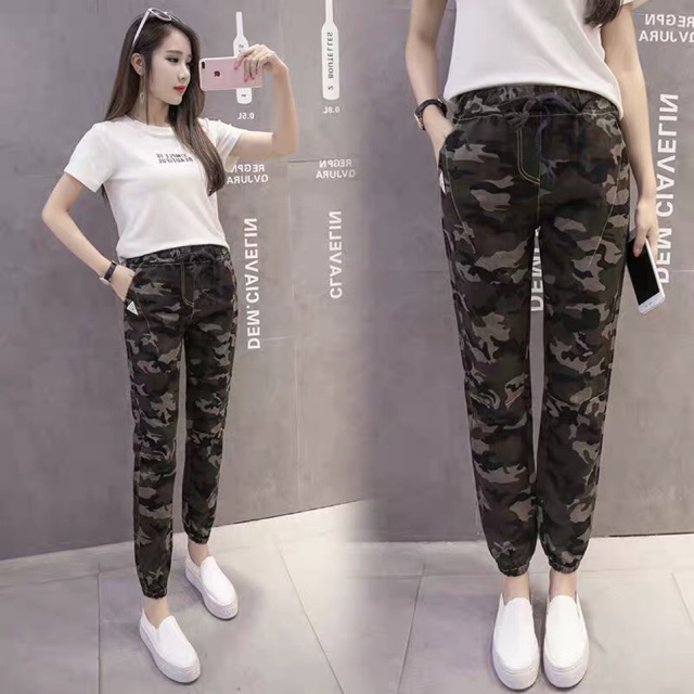 female camouflage pants