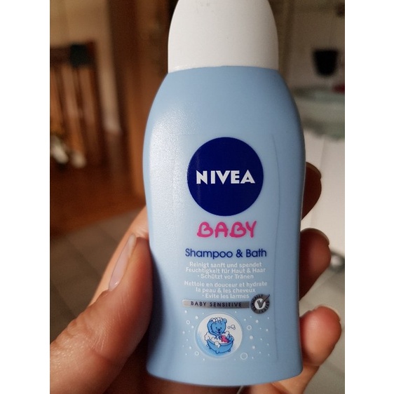 Nivea Baby Shampoo and Bath (Baby Sensitive) 50ml travel size Shopee