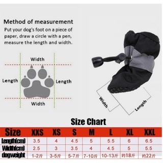 【Hot】✇☼✆4 Pcs/Set XXS-XXL Portable Pet Dog Shoes Cover Non-slip Waterproof Dog Boots Shoes Anti Slip