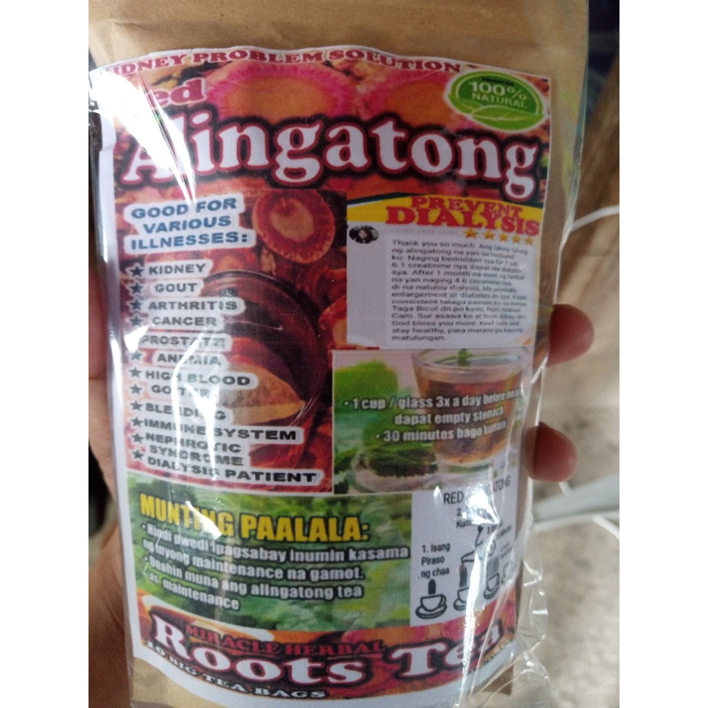 (10 DAYS USE) PREMIUM RED ALINGATONG HERBAL TEA WITH DTI PERMIT CASH ON ...