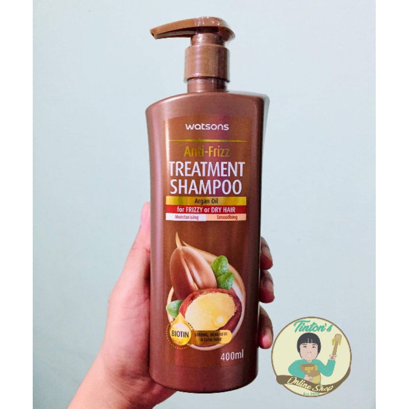 Watsons Treatment Shampoo With Argan Oil Anti Frizz 400ml Shopee Philippines
