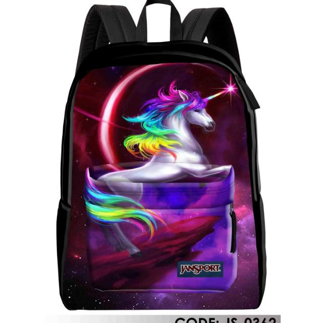jansport unicorn bookbag
