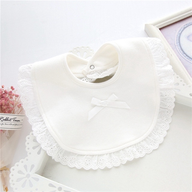 white lace bib