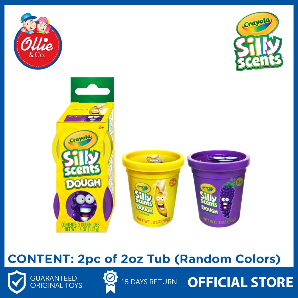 Crayola Silly Scents Pack of 2pcs 2oz Tub Scent Modeling Clay Dough ...