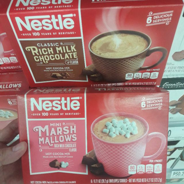 Nestle Hot Cocoa Mix (Rich Milk chocolate or Mini Marsh Mallows) 6 ...