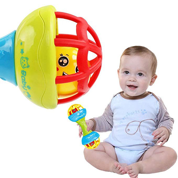 Baby Toy Bell Teether Rattles Rattle Toys Rubble Ball Hand-eye Newborn Touching for Babies Colorful Non Toxic BPA Free