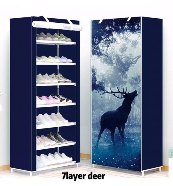 6 Layer Shoe Rack 3d Design Shoe Organize Storage Cabinet Shopee Philippines